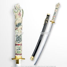 Open Mouth Highlander Dragon Samurai Katana Sword with Red Blue Black Scabbard picture