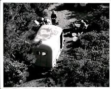 LD352 1968 Original Russ Reed Photo HIPPY CAMP HIDDEN IN WOODS AERIAL OF VAN picture
