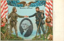 c1905 GAR Civil War Veterans United in Defense of the Flag Patriotic Postcard picture