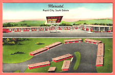MARCOTEL, RAPID CITY, SOUTH DAKOTA – Artist Sketch – Black Hills -1950s Postcard picture