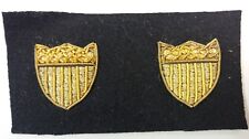 WW2 US Coast Guard Officer Uncut Bullion Epaulets Badges for Shoulder Boards  picture