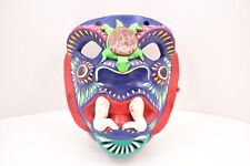 VTG Mexican Folk Art Pottery Mask Diablo Devil Figure Ocumicho Sculpture ORTEGA picture