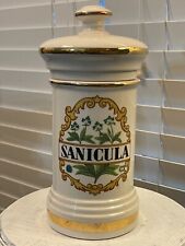 Vintage Sanicula Botanical Apothecary Herbal Porcelain 12