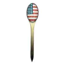 American Flag Letter Opener, Patriotic, USA, Brass & Glass, Gift Boxed, 7.25