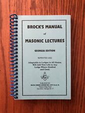 Brock’s Manual of Masonic Lectures Georgia Edition 2022 NEW Never Been Used picture
