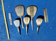 Vanity Hairbrush Mirror Comb Lot of 7 Vintage picture