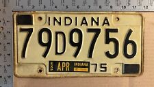 Indiana 1974 license plate 79D9756 YOM DMV clear Ford Chevy Dodge 2104 picture
