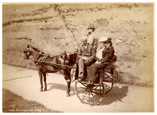 Ireland, Irish Jauntig car, photo. W.L. Vintage print, albumin print 14 print, picture