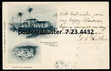 BARBADOS Bathsheba Postcard 1902 Beachmount Hotel Native Hut by Seifert picture
