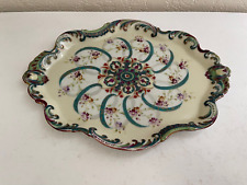 Antique Unmarked Porcelain Dresser Tray w/ Hand Painted Floral Decoration picture