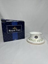 Vintage Candle Holder Galway Ireland Shamrock Clover Fine Bone China Royal Tara picture