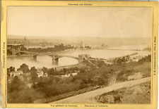 J.H. Schönscheidt, Cologne a. Rhine, panorama of Koblenz vintage albums print.  picture