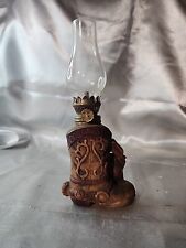 Vintage Brown Ceramic Western Cowboy Boot Oil Lamp Made in Japan  picture