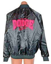 Vintage KING LOUIE  80s Dodge Girls Have More Fun Satin Jacket XL Zip 90s picture