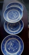 4 Willow Ware By Royal China  Bread/Dessert Plate/Saucer 6