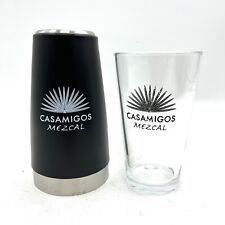 Casamigos Mezcal Metal & Glass Cocktail Shaker Set Agave Logo picture