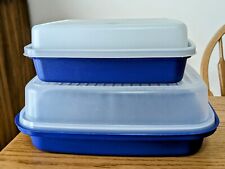 Tupperware Season & Serve Meat Marinade 2 pc container Blue *choose size picture
