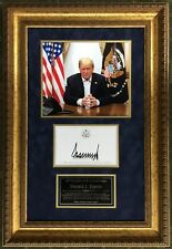 Donald J. Trump (45th U.S. President) signed framed display-HUGE sig/JSA Letter picture