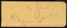 William Bendix d1964 signed 2x5 cut autograph on 6-14-47 at NBC Studios LA picture