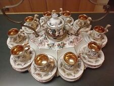 Capodimonte Set of 10 Demitasse Cups & Saucers with Sugar Bowl & Undertray LOOK picture