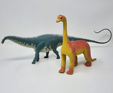 2 Dinosaur Toys 1985 Imperial Brontosaurus & 2017 Safari Diplodocus picture