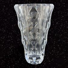 Vintage Lenox Clear Thick Glass Crystal Vase Marked Etched Bottom Faceted Vase picture