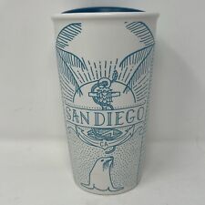 Starbucks San Diego California 12 oz Ceramic Travel Tumbler Mug Anchor Seal picture