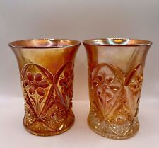 Imperial Glass Marigold Carnival Glass Cups  Four Seventy Four La Rochelle (2) picture