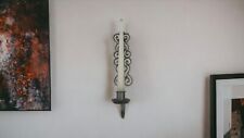 Mid Century Danish Wrought Iron  Candle Holder Wall Sconce CANDLE NOT INCLUDED picture