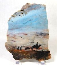 BEAUTIFUL VINTAGE HAND PAINTED OCEAN WAVE AGATE SPECIMEN MUST SEE picture