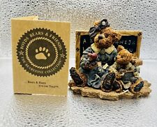 Vintage 1993 BOYDS BEARS Bearstone Miss Bruin and Bailey the Lesson w/box #2259 picture