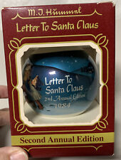 Vintage 1984 MJ Hummel Letter to Santa Claus Second Annual Edition Ornament picture