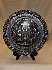 1981 FENTON CARNIVAL GLASS COLLECTOR PLATE CHRISTMAS #12 SAN XAVIER DEL Bac picture