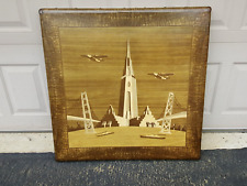 Vintage 1939 Worlds Fair art deco folding card table minty condition King picture