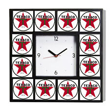 Texaco Gas Oil Retro Look Advertising Promo Garage Clock 10.5