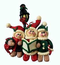Vintage Christmas Gingerbread Carolers Resin Ornament 4.5