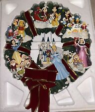 The Magical Disney Holiday Wreath 2012 Bradford Exchange Rare picture