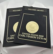 U.S.S. Carl Vinson CVN-70 Welcome Aboard Brochure Booklets Embossed 12x9 in. picture