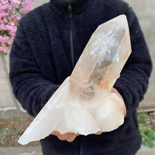 3.5lb Large Natural Clear White Quartz Crystal Cluster Rough Healing Specimen picture