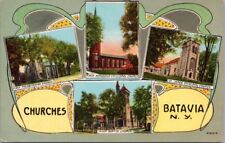 BATAVIA, New York Multi-View Postcard 
