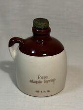 Paden City Artware Little Brown Jug Crock Pure Maple Syrup Seven Springs Sealed picture