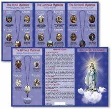 Hail Mary Our Father Prayers How to Pray the Rosary Pocket Tri Fold Instruction  picture