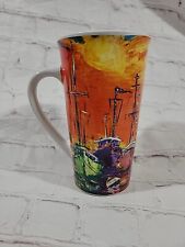 Leoma Lovegrove 'Sailor's Delight' Ceramic Travel Coffee Tea 18oz Mug Handle Lid picture