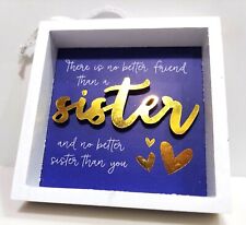 SISTER Christmas Ornament 'There is no better friend than a Sister...' Blue/Gold picture