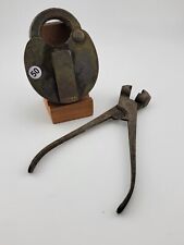 Antique Railroad Brass Padlock W Civil War Bullet Mold. No Key. Collectible Item picture