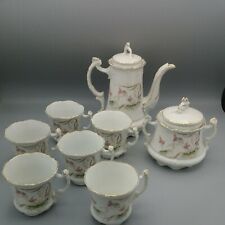 Antique Carl Thielsch 6 Piece Hand Painted & Signed Porcelain Tea Set picture