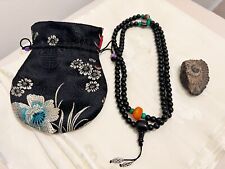 Tibetan Buddhist Mala Shaligram Beads Turquoise Amber Silver Sulemani Agate picture