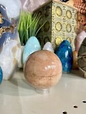 Peach Moonstone Sphere Pink Orb Healing Crystals Yoga Reiki Meditation 3.5” picture