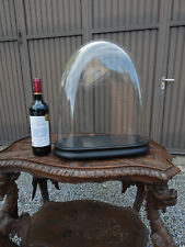 Antique LArge victorian oval glass dome globe for statue saint clock taxidermy picture