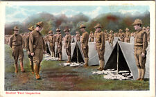 Postcard World War 1 Army Shelter Tent Inspection Divided Back 1917 picture